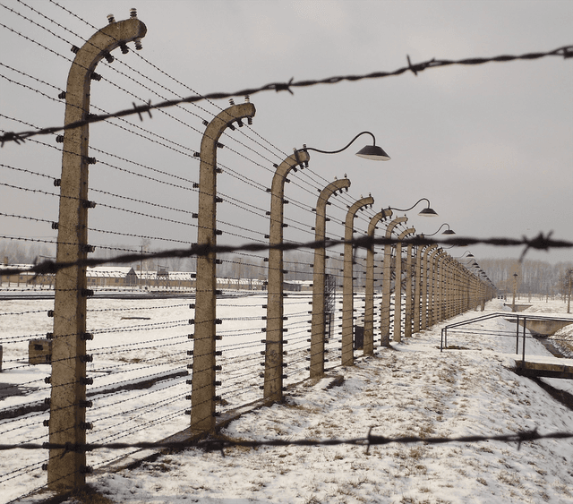 Mury obozu w Oświęcimiu