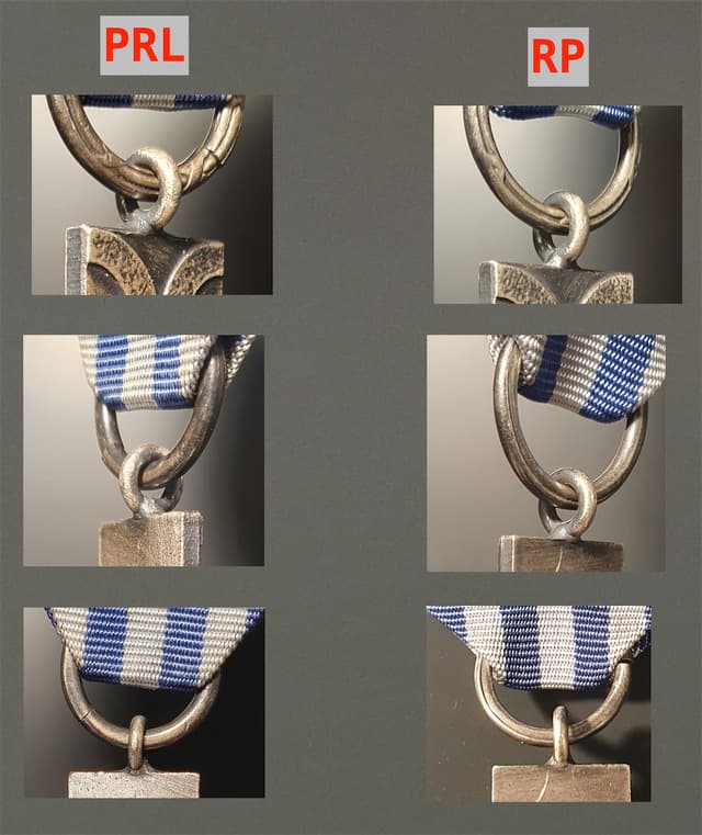 Z lewej strony wersja PRL, z prawej RP