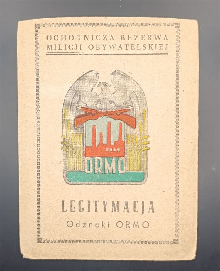 Legitymacja ORMO awers