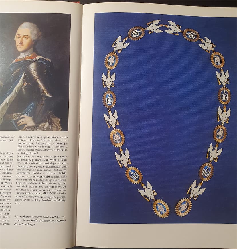 Przykładowe zdjęcie z rozdziału - łańcuch Orderu Orła Białego noszony przez Stanisława Augusta Poniatowskiego